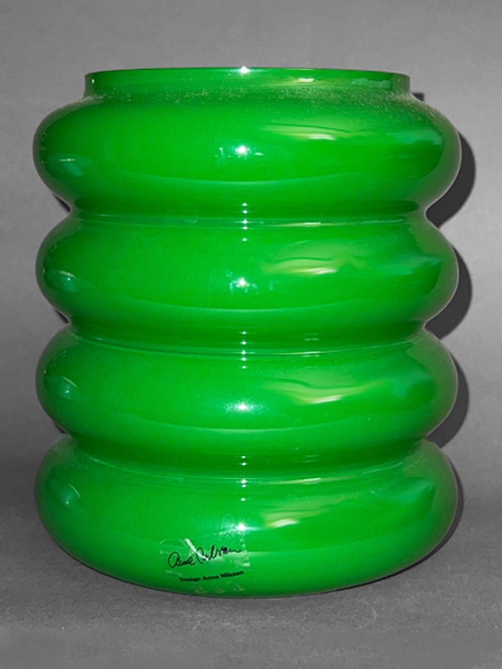 Anne Nilsson Ribbed Green Vase